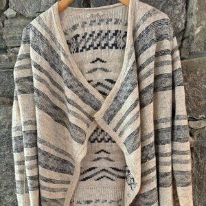LUCKY BRAND OPEN FRONT CARDIGAN SWEATER; SZ LARGE